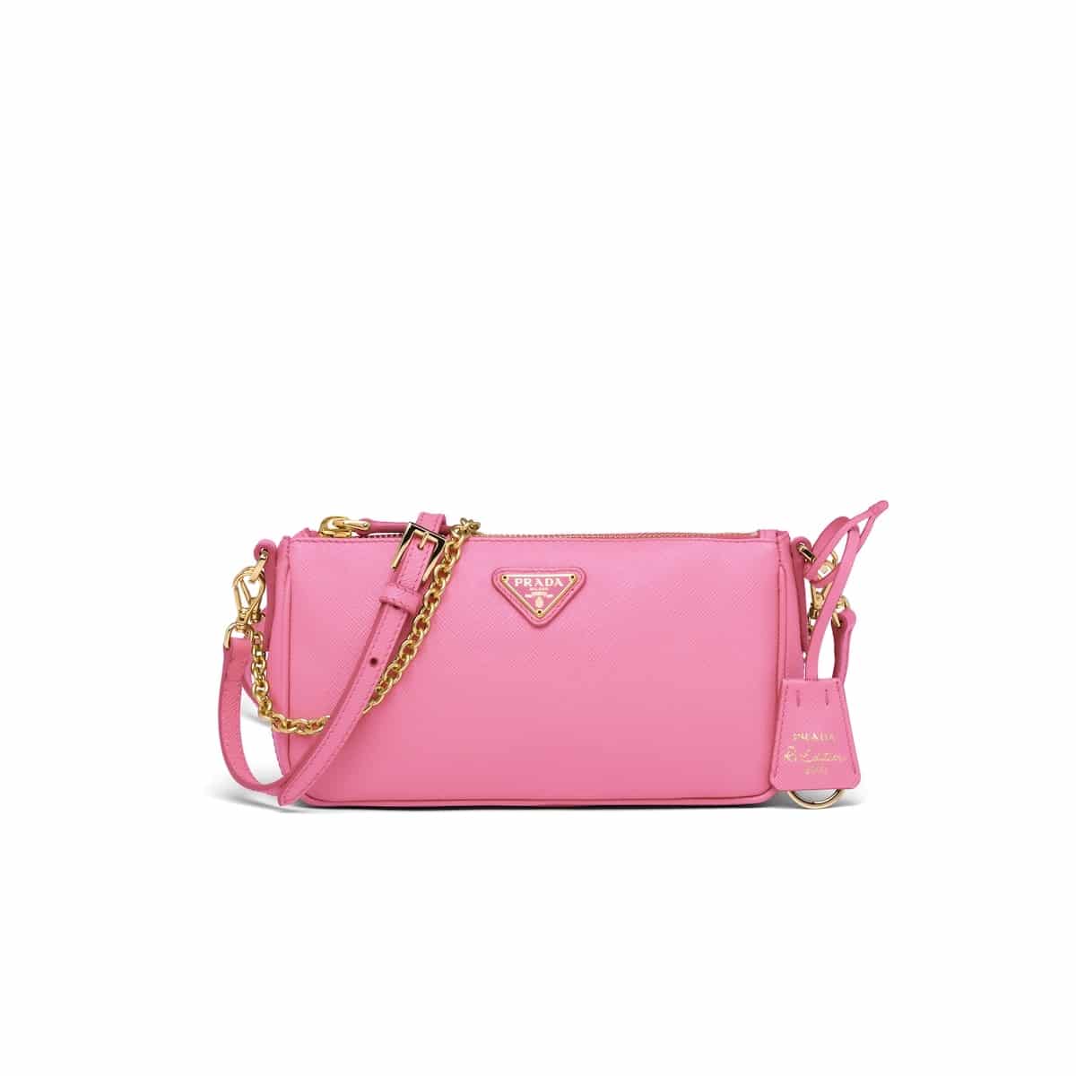 Pre-owned Re-edition 2000 Mini Bag Nylon Begonia Pink