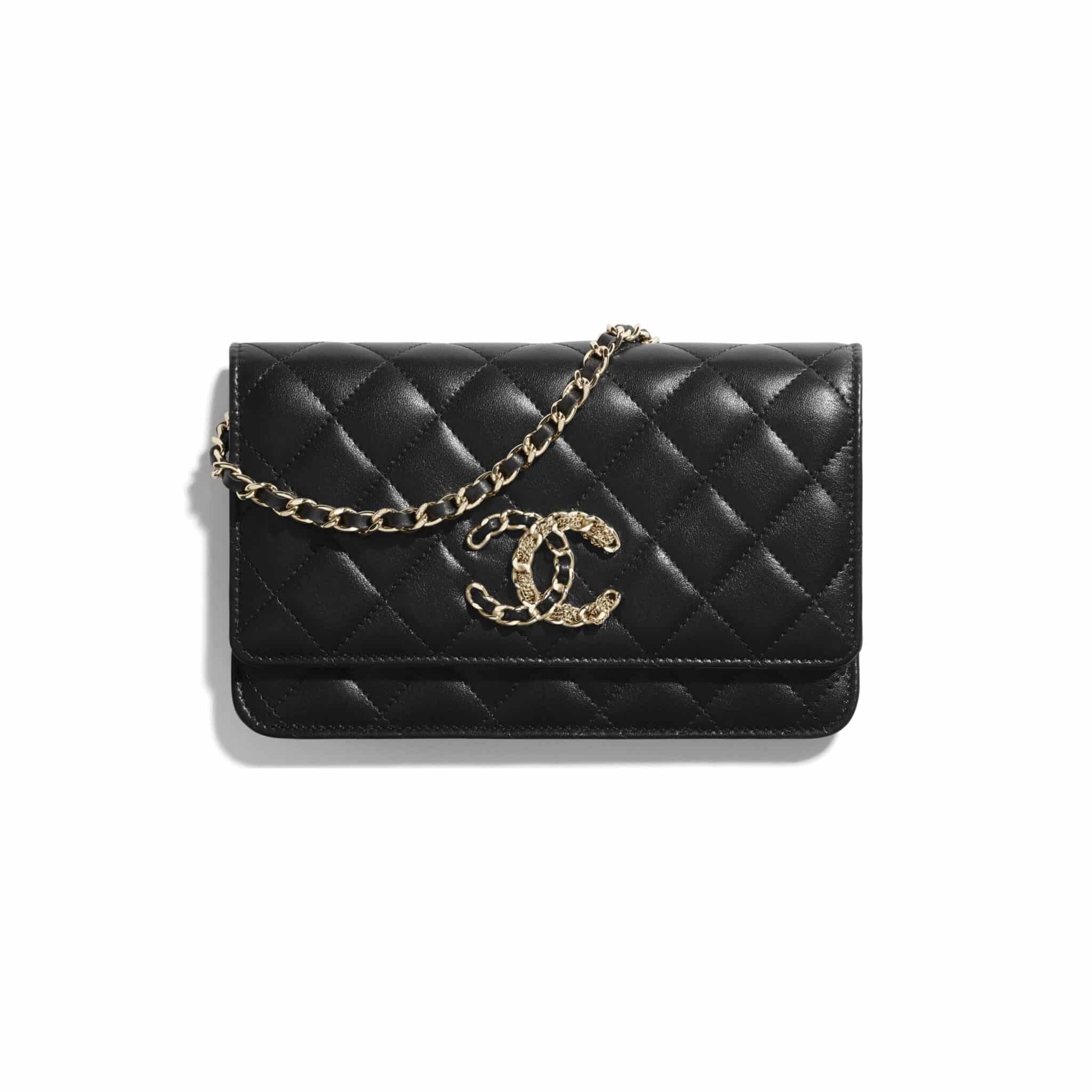 Chanel 2020 CC Lanyard Leather Pouch - Black Wallets, Accessories