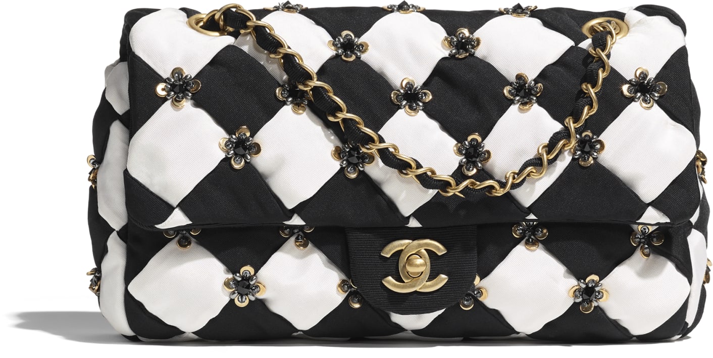 CHANEL 19S Black and White Wool Tweed Mini Flap Bag  Dearluxe