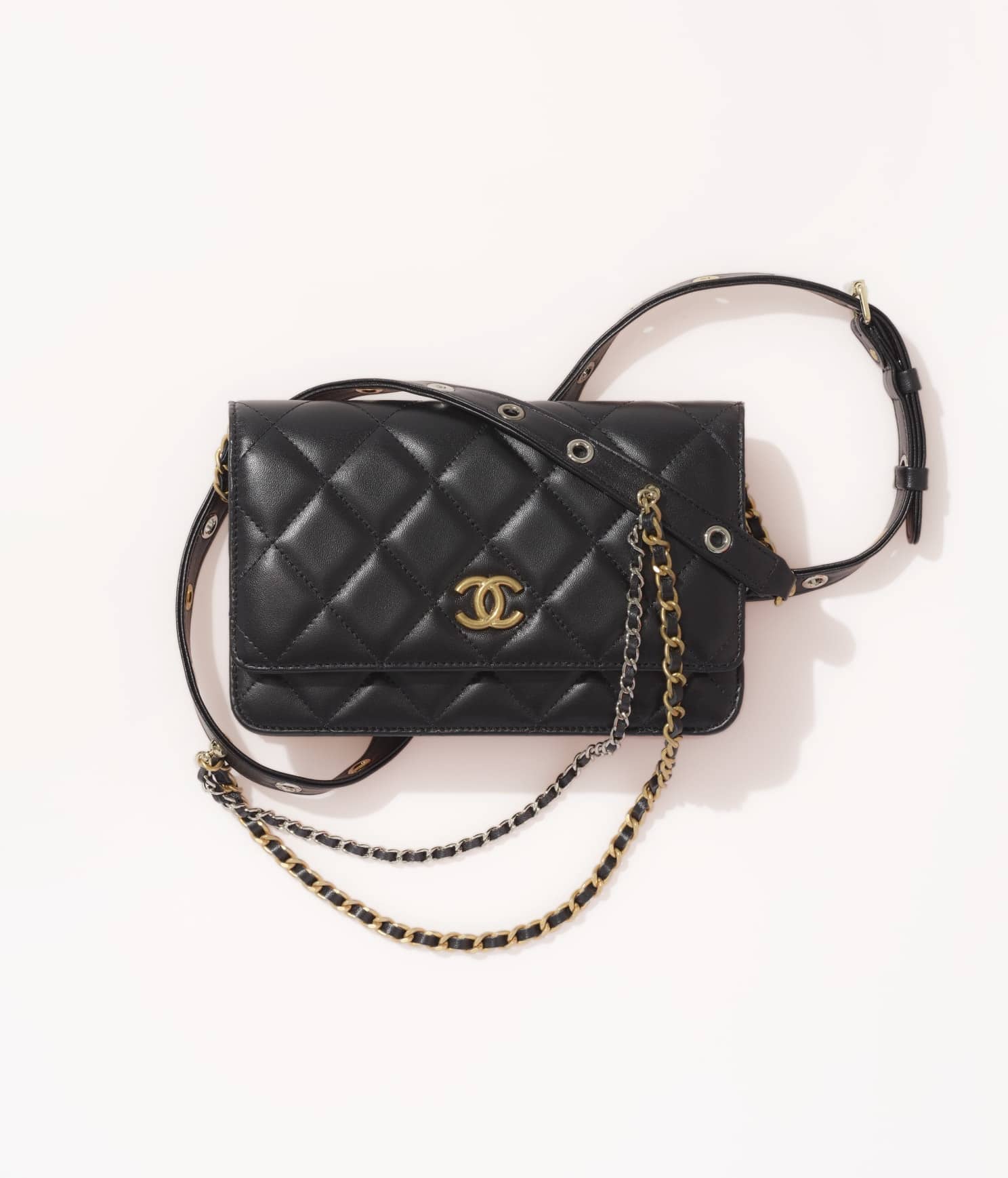 Chanel 2021 Pearl Chain Accordion Flap Bag