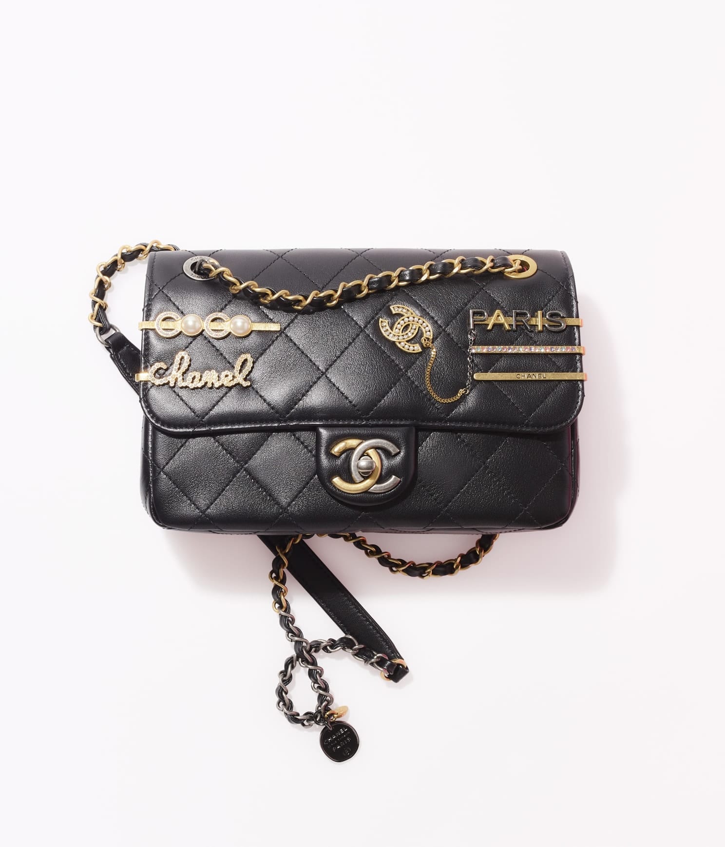 Chanel Flap Bag with Chunky Chain Strap Small 22S Lambskin White in  Lambskin Leather with Goldtone  US