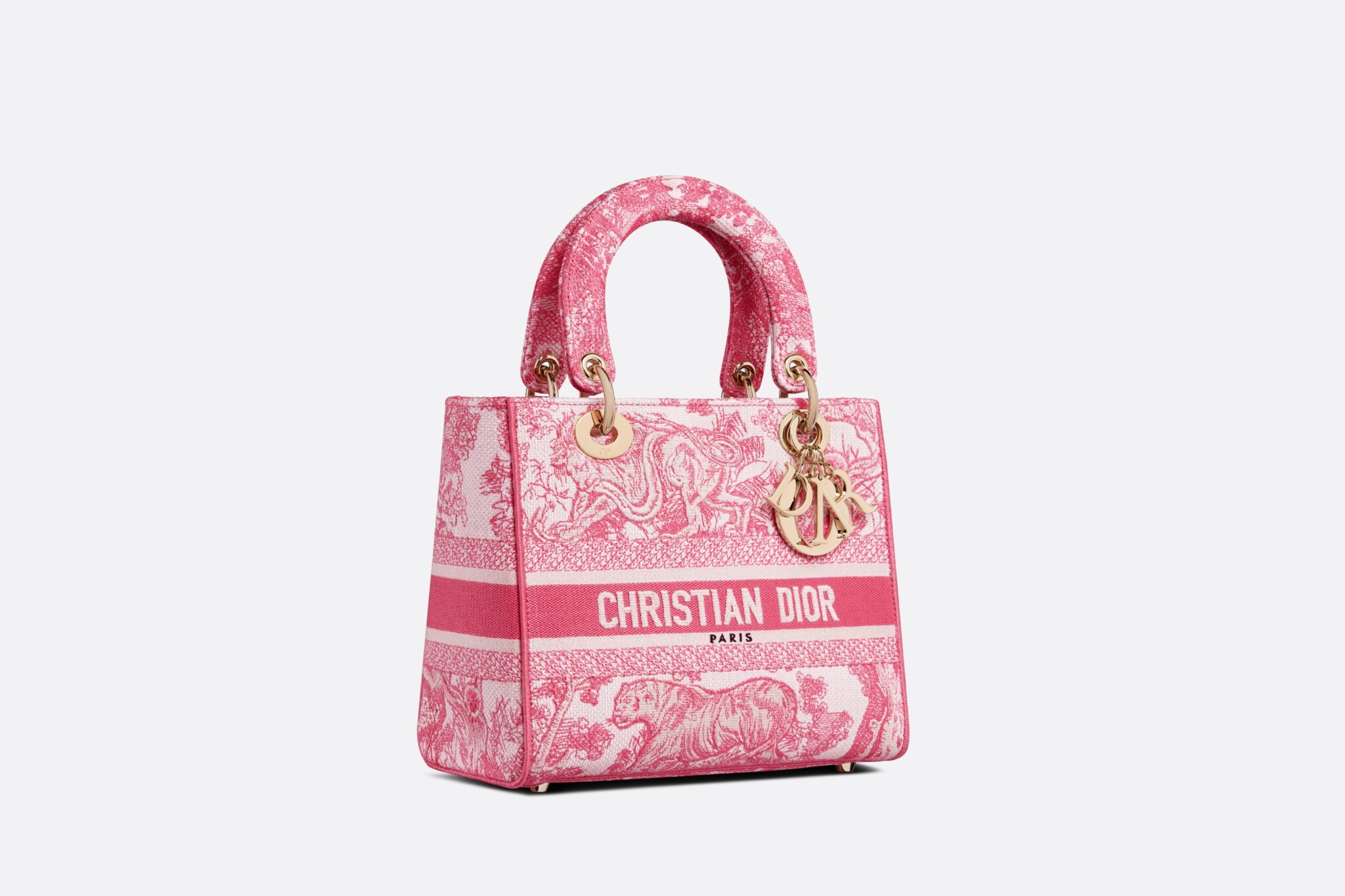 DIOR Women's Handbag Canvas in Pink | Second Hand